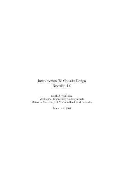 Chassis Design Principles And Analysis Pdf Free Download